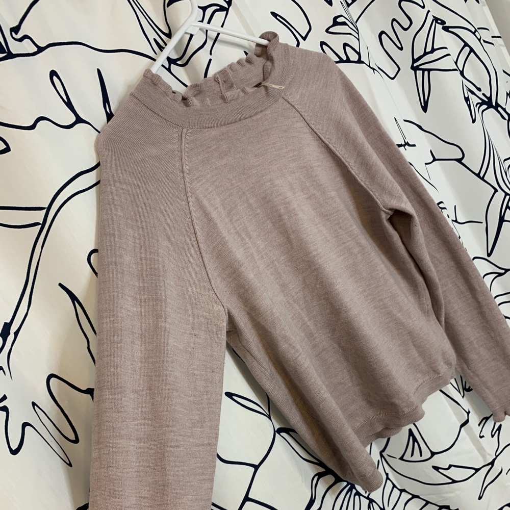 free people lilac scalloped blouse